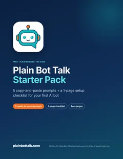Cover of the free Plain Bot Talk Starter Pack PDF